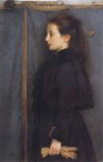 Fernand Khnopff Portrait of Jeanne de Bauer oil on canvas